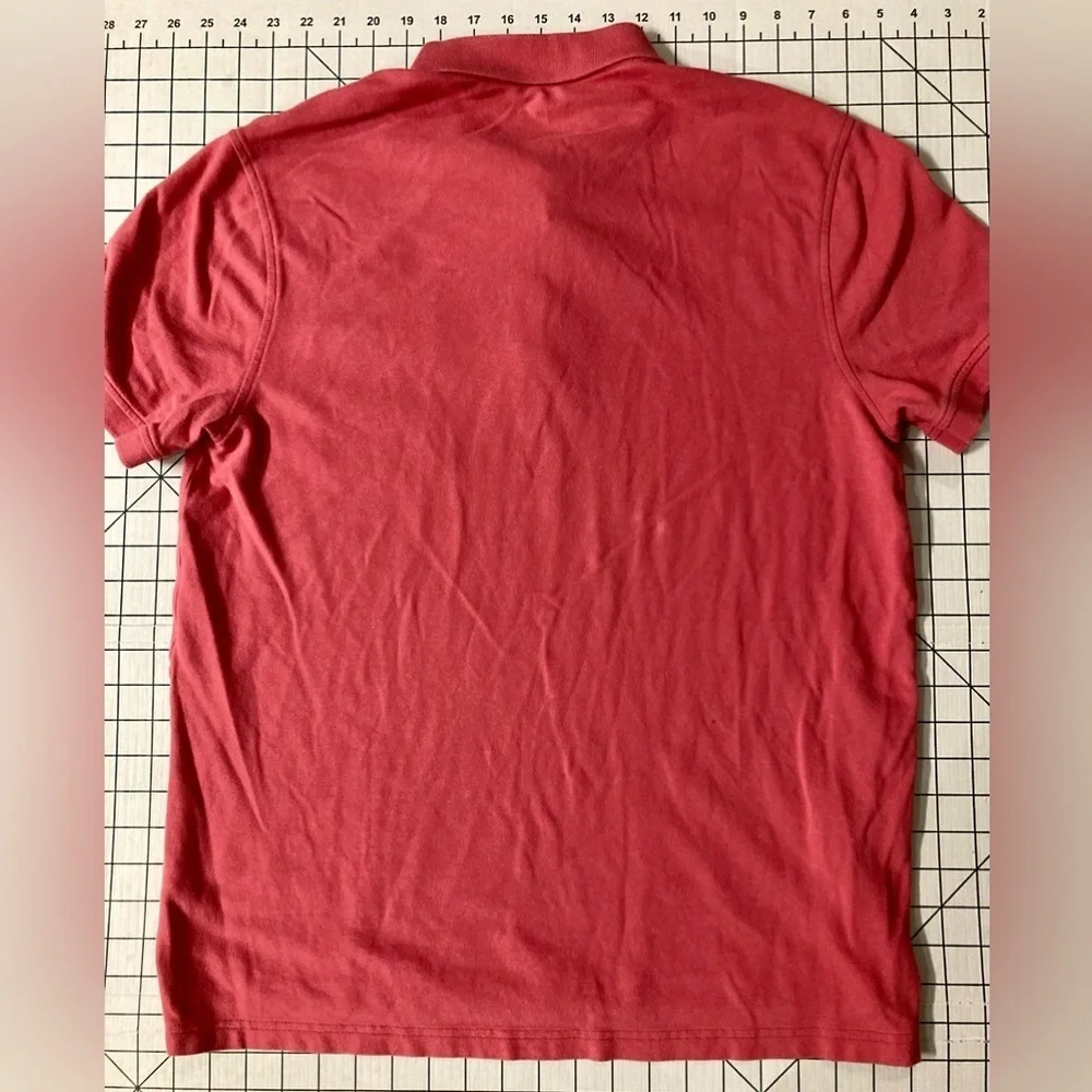 J. Crew Men’s‎ Size Large Reddish-Pink Stretch Pique Cotton Polo Shirt